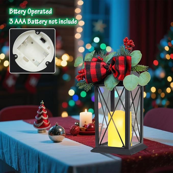 Christmas Outdoor Decor Lanterns 2 Pack, Front Porch, Gift - Image 3