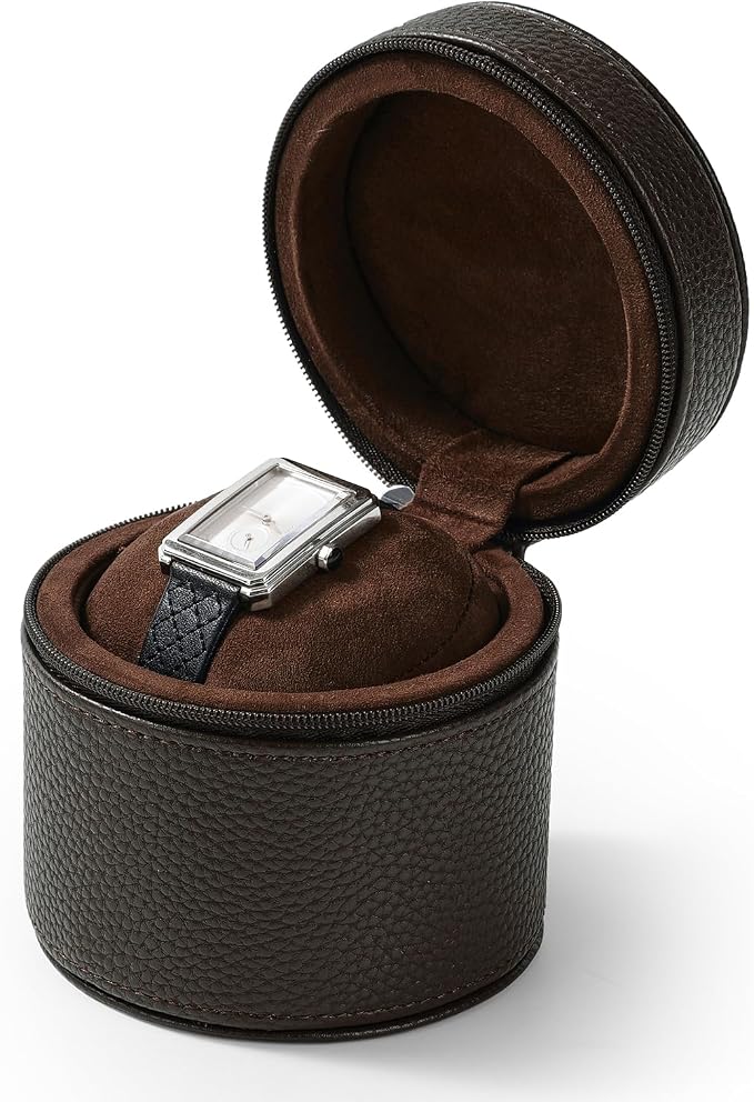 Oirlv Luxury Leather Watch Travel Case Single Watch Case - Image 9