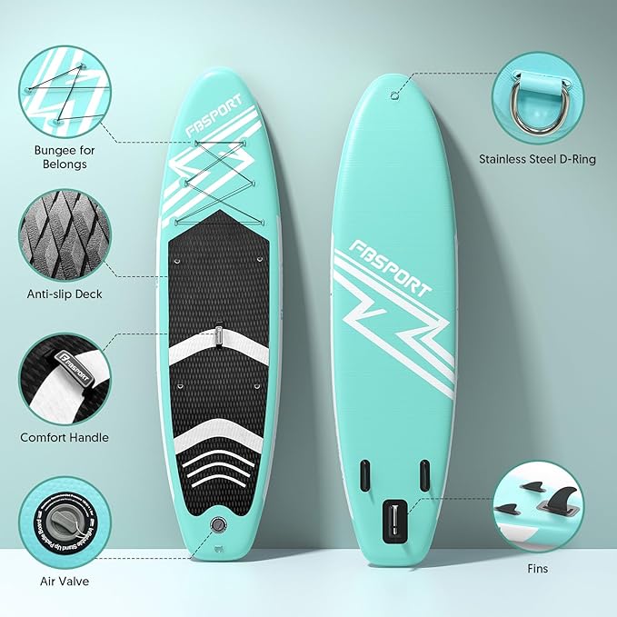 FBSPORT 11' Premium Stand Up Paddle Board, Yoga Board - Image 3