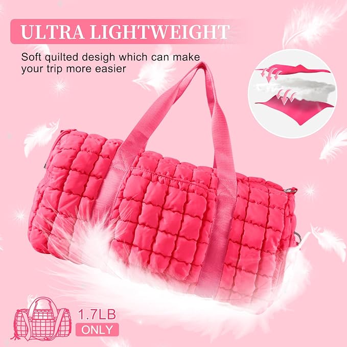 Quilted Travel Duffle Bag Gym Bag - Image 7