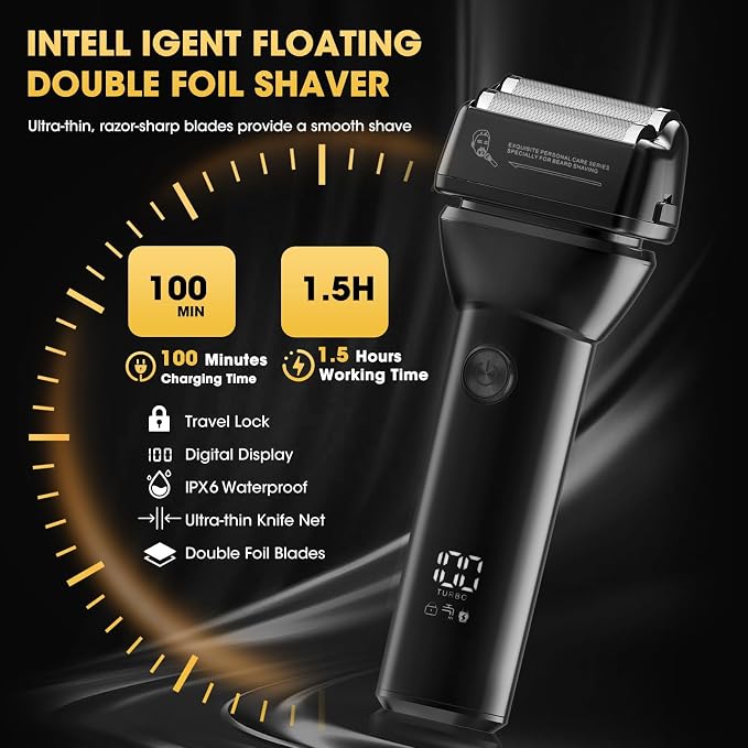 4 in 1 Hair Clippers for Men, Professional T-Blade Trimmer, Electric Foil Shaver - Image 4
