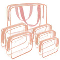APREUTY Clear Makeup Bags, TSA Approved 6 Pcs Cosmetic Makeup Bags Set Clear PVC by WelcometoAPREUTY