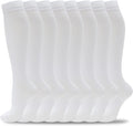 Compression Socks for Women Men Circulation Knee High 8 Pairs for Nurses by HELLOMOMOYA