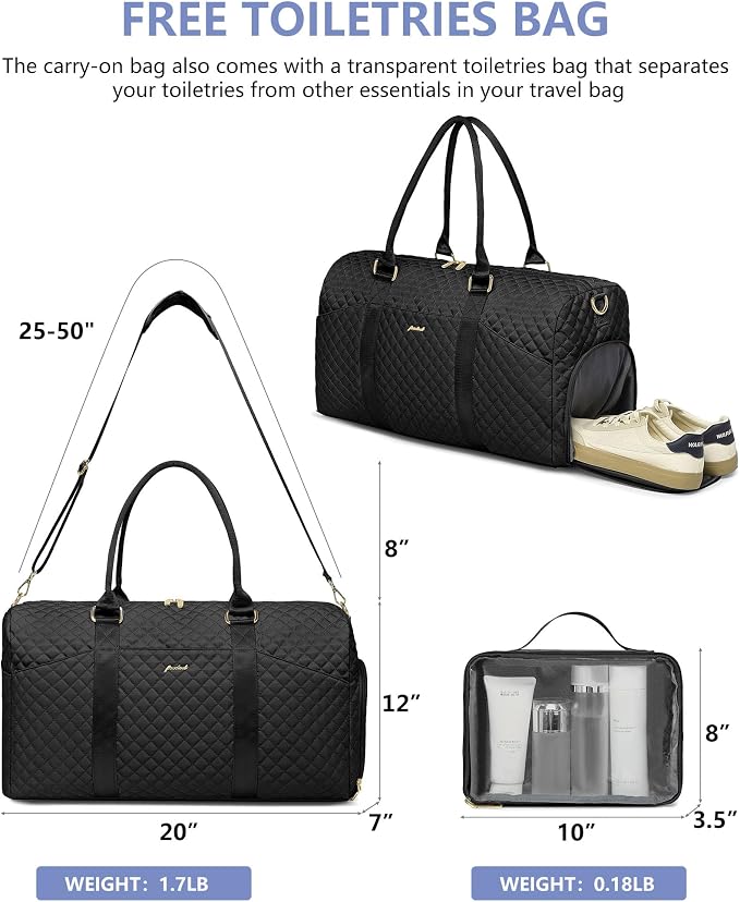 Women Weekender Travel Duffle Bag: Travel Duffel Overnight Bags - Image 3