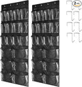 2 Pack Extra Large Hanging Over Door Shoe Organizers, closet shoe organizer by TidyMaster