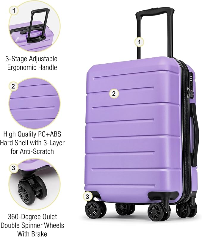 KYME Hardside Expandable Carry On Luggage 22x14x9 Airline Approved - Image 5
