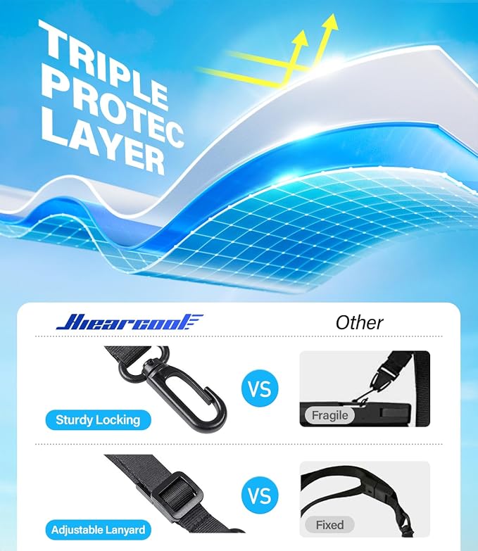 Hiearcool Waterproof Phone Pouch, Universal Case Compatible - Image 4