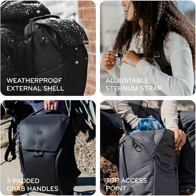 Peak Design Everyday Backpack 30L, MagLatch Top, Dual Side Access, FlexFold - Image 3