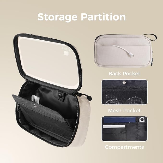 pack all Clear Electronic Organizer, TPU Cable Organizer Bag, Compact Cord - Image 5
