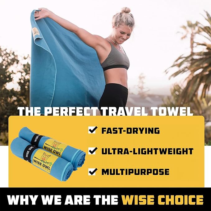 Wise Owl Outfitters Microfiber Camping Towel - Image 4