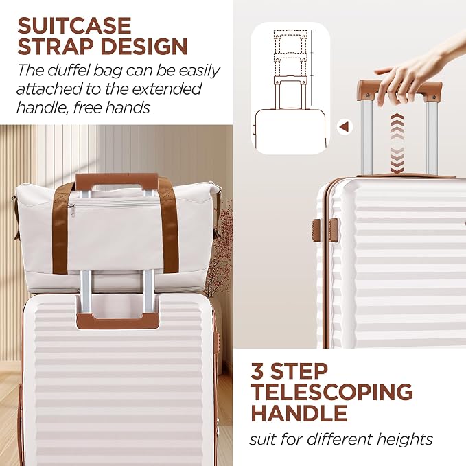 SHOWKOO Suitcase Hardside Expandable Luggage Set, Suitcase - Image 5