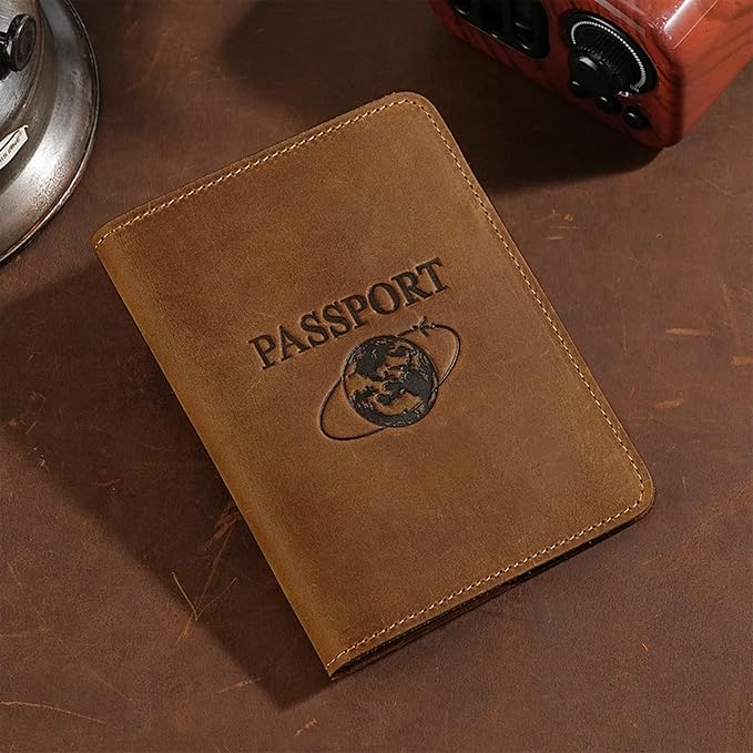 BIAOTIE Premium Leather Passport Holder Covers, Rfid Travel Wallet Passport - Image 5