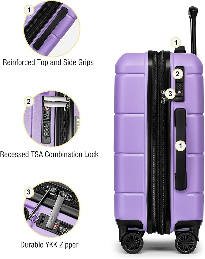 KYME Hardside Expandable Carry On Luggage 22x14x9 Airline Approved - Image 6