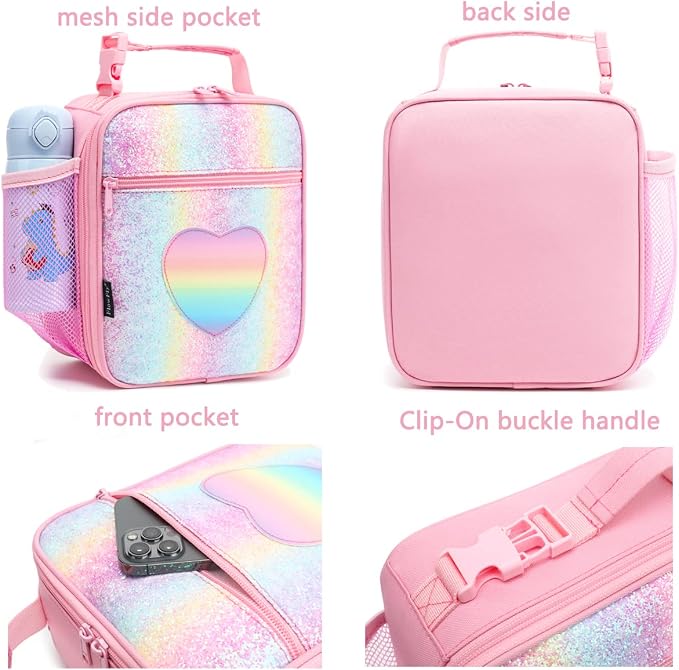 FlowFly Kids Lunch box Insulated Soft Bag Mini Cooler Back to School Thermal - Image 4