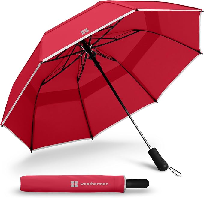 Weatherman Premium Collapsible Travel Umbrella by Weatherman
