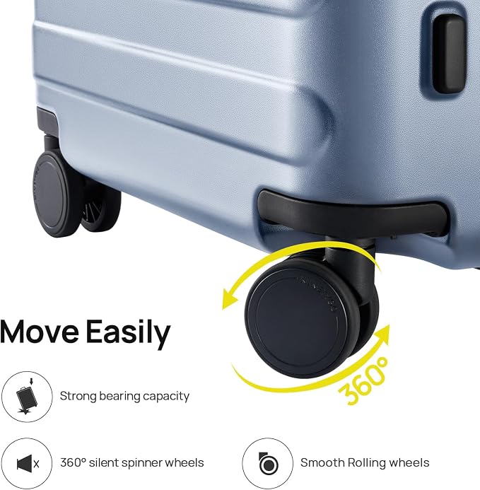 Carry on Luggage 22 X 14 X 9 Airline Approved, 20 Inch Luggage - Image 8