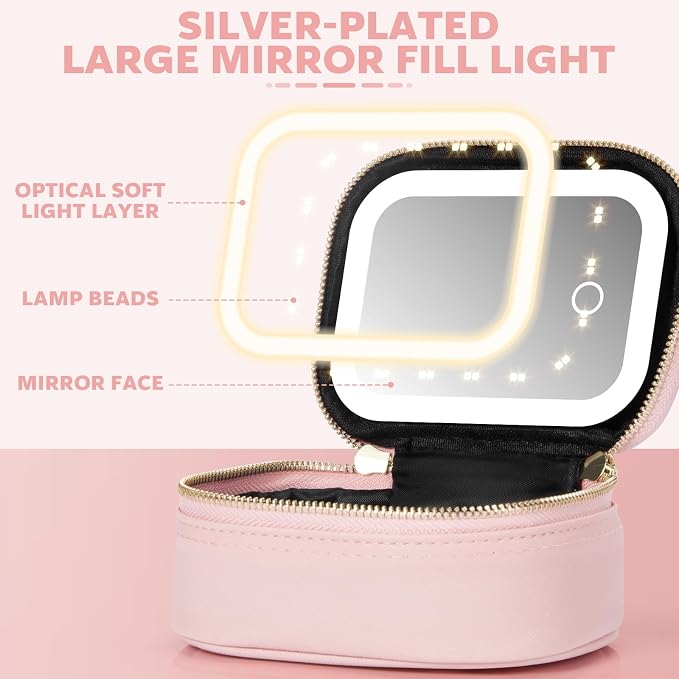 Small Makeup Bag Travel Train Case - Image 4