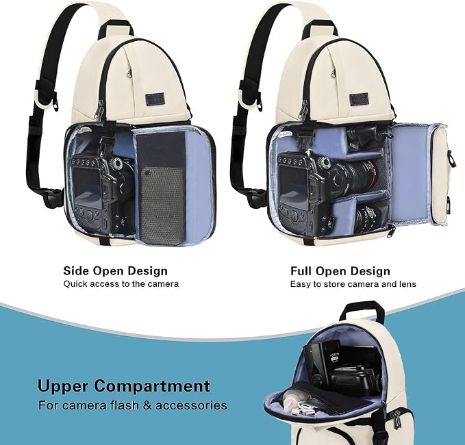 MOSISO Camera Sling Bag, DSLR/SLR/Mirrorless Camera Backpack Case Shockproof - Image 2