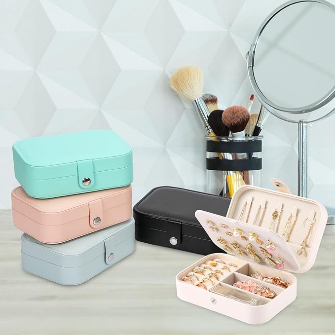 Travel Jewelry Box, PU leather Small Jewelry Organizer - Image 5