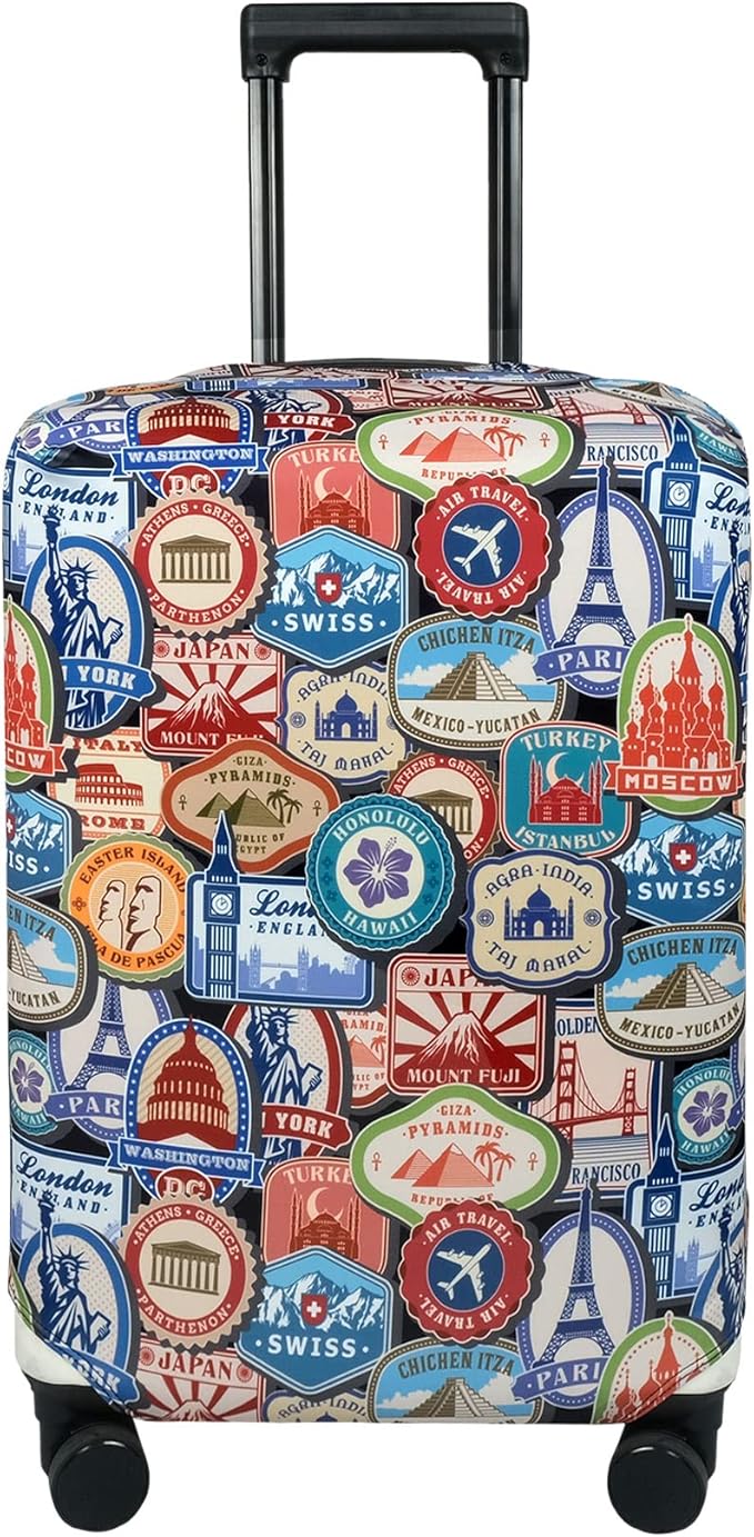 Explore Land Travel Luggage Cover Suitcase Protector Fits 23-26 Inch Case by ExploreLand
