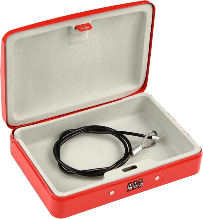 SEPOX® Twins Water/Fire-Resistant Portable Security Case Lock Box Steel - Image 3