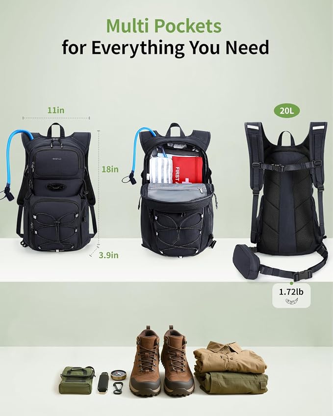ECOHUB Hydration Backpack for Men Women, 20L Lightweight Hiking Daypack Cycling - Image 4