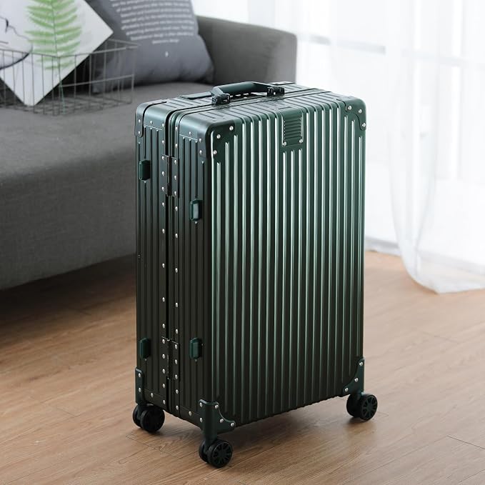 Metal All Aluminum Carry-on Luggage TSA Customs Lock Zipperless Silent Rotary - Image 8