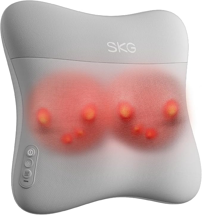 SKG Back Massager for Pain Relief Deep Tissue Cordless Back and Neck Massager by SKG