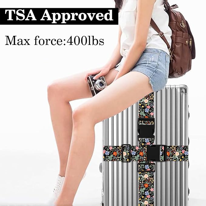 Wildflower Luggage Straps for Suitcases TSA Approved, Luggage Identifiers for - Image 5
