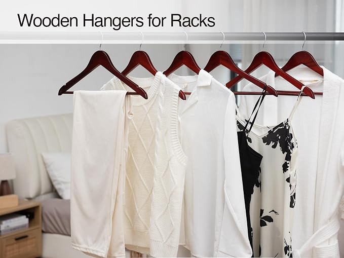 StorageWorks Wooden Hangers 20 Pack, Wood Coat Hanger - Image 8