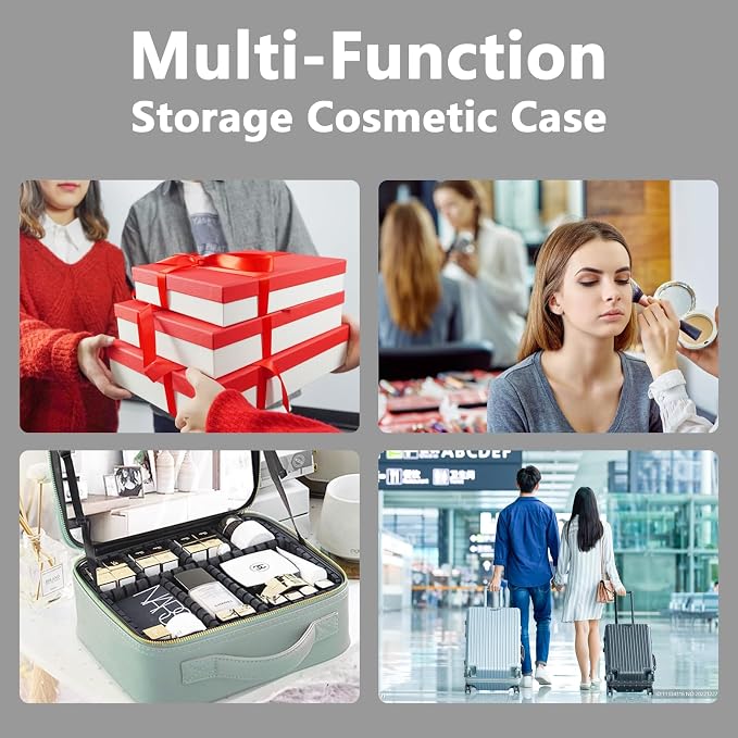 Travel Makeup Bag for Makeup Artists Large Makeup Case, - Image 5