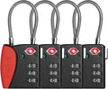 pack all TSA Approved Cable Luggage Locks, 3 Digit Combination Padlocks by packall