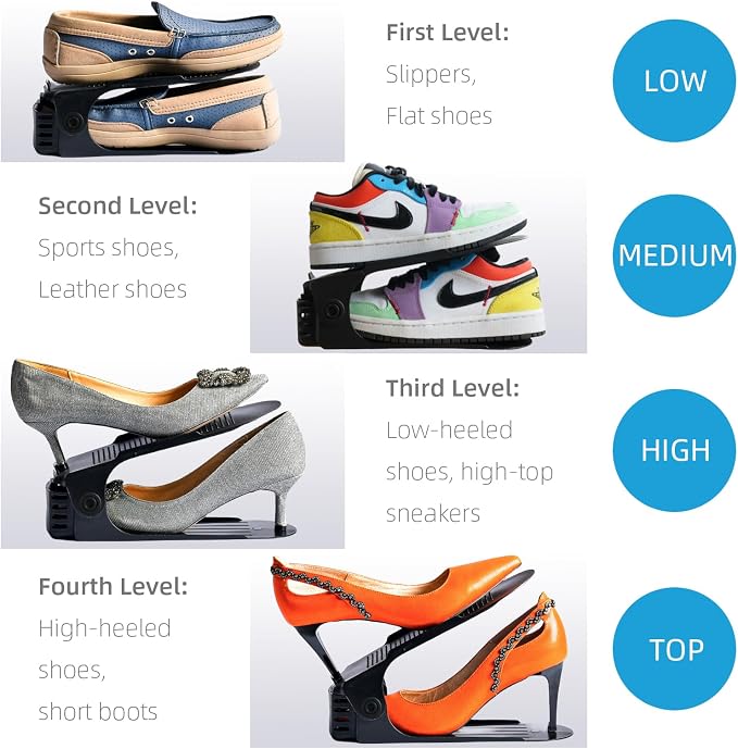 Shoe Slots Organizer, 50% Space-Saving Storage Rack Holder - Image 6