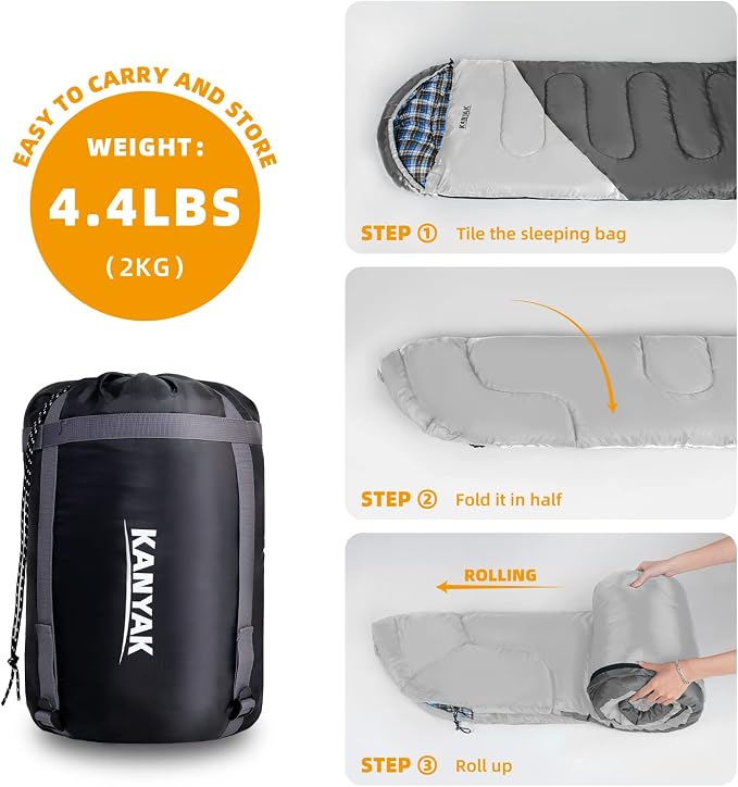Camping Sleeping Bag, 32℉ Sleeping Bags - Image 5