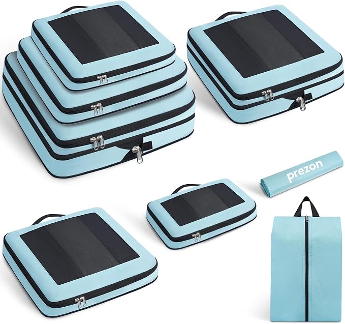 8 Set/6 Set/4 Set Compression Packing Cubes by PREZON