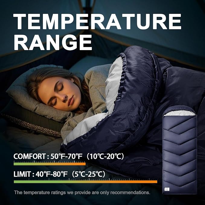 Sleeping Bags for Adults Cold Weather, Waterproof, Lightweight Camping Sleeping - Image 5