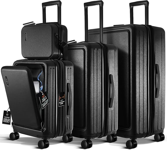 Hard Shell Luggage Sets with Spinner Wheels 4 Piece, Expandable Large Suitcases - Image 9