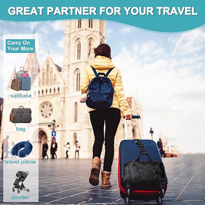 4Pack Luggage Straps Add Bag Luggage Straps to Connect Two Suitcases, - Image 5