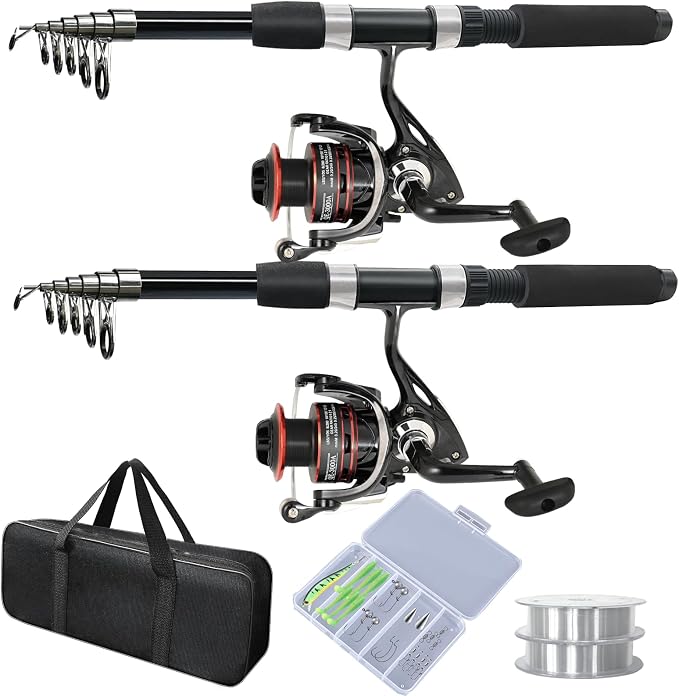 2PACK Fishing Pole Combo, Fishing Rod Combos by Unknown