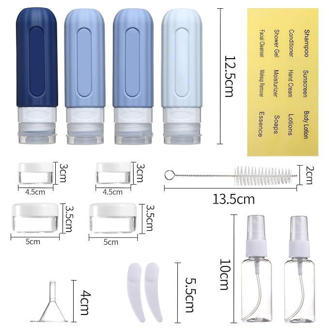 16 Pack Travel Bottles Set for Toiletries, Leakproof Travel Containers for - Image 7