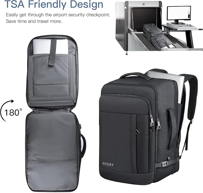 55L Carry On Backpack, Extra Large Travel Backpack - Image 4