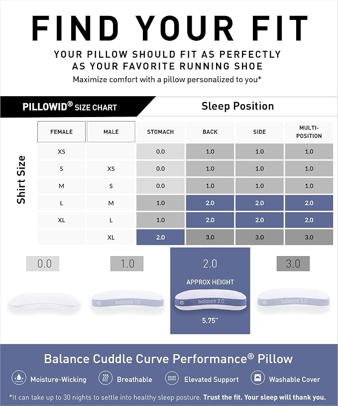 Bedgear Balance Cuddle Curve Performance Pillow - Image 2