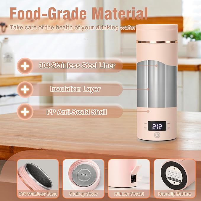 Travel Electric Kettle Portable Mini Kettle, Small Hot Water Boiler - Image 6