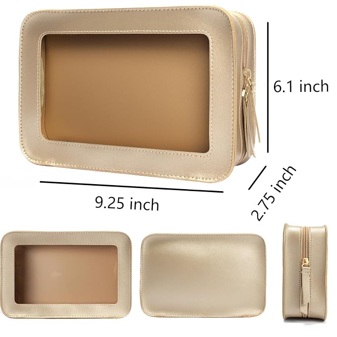 LETGO Clear Makeup Bags, TSA Approved Toiletry Bag - Image 2