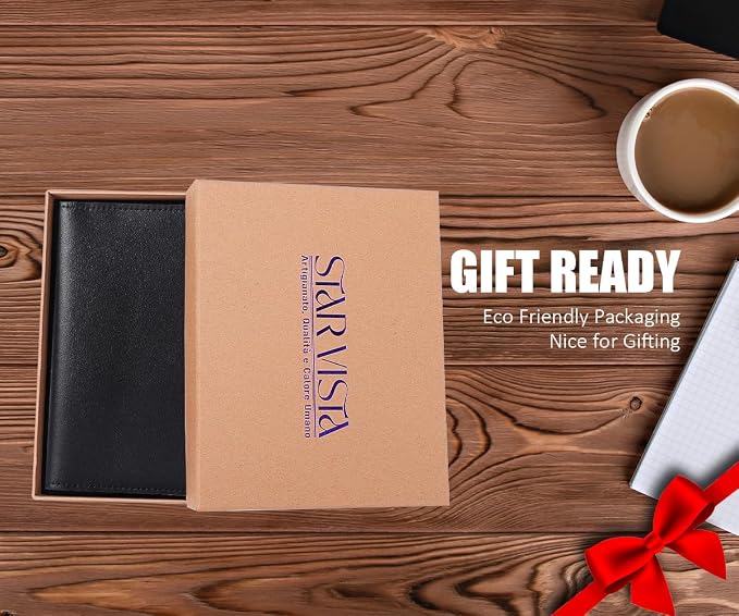 STAR VISTA Albatross Leather Travel Passport Holder, Minimalist Design - Image 9