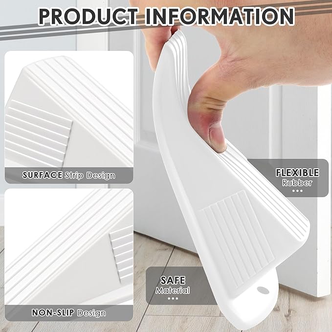 Frienda 2 Pcs Jumbo Door Stoppers Heavy Duty Door Stopper Tall up to 2inch Tall - Image 3