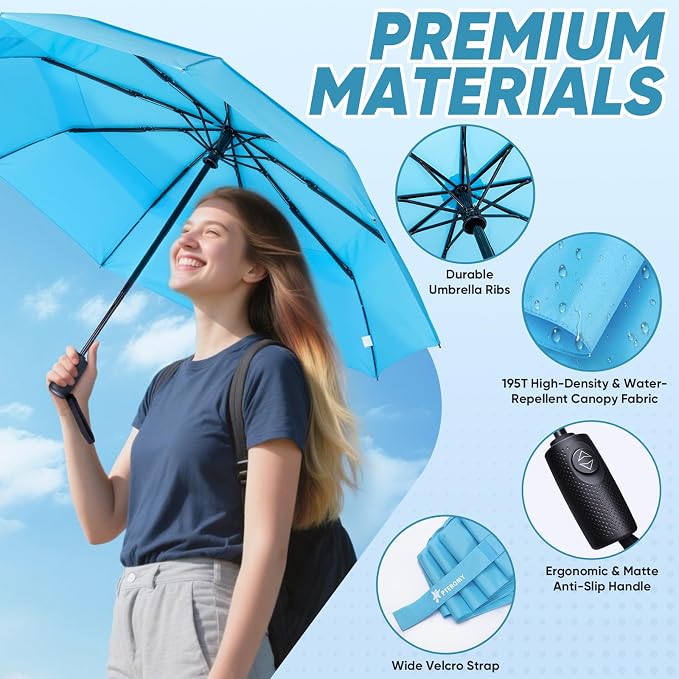 PTEROMY Windproof Compact Travel Umbrellas - Image 5