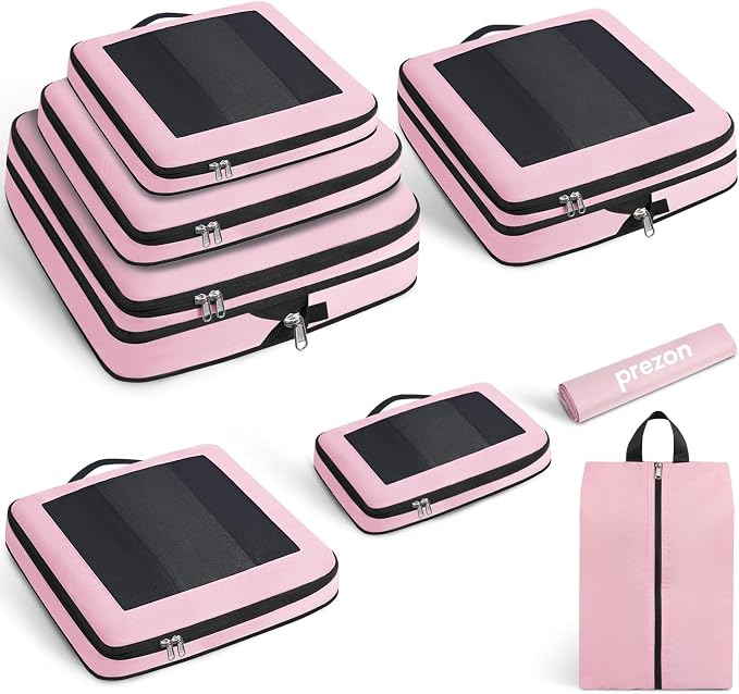 8 Set/6 Set/4 Set Compression Packing Cubes by PREZON