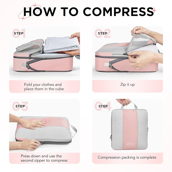 8 Set Compression Packing Cubes - Image 3