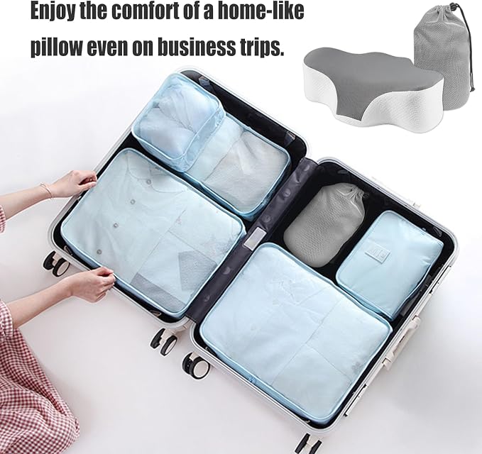 Bespilow Travel Pillow for Sleeping, Cervical Neck Support Pillow for Neck Pain - Image 8
